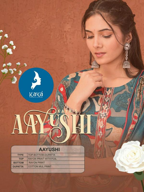 Kaya Aayushi Heavy Rayon Kurti Pant With Dupatta Collection